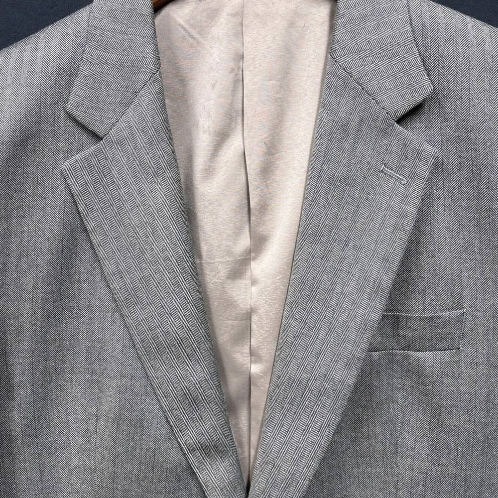 Lauren Ralph Lauren Silk Wool Blazer Sport Coat Men's Size 40R Gray 2 Button